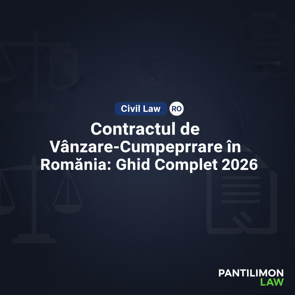 Contractul de Vânzare-Cumpărare în România: Ghid Complet 2026