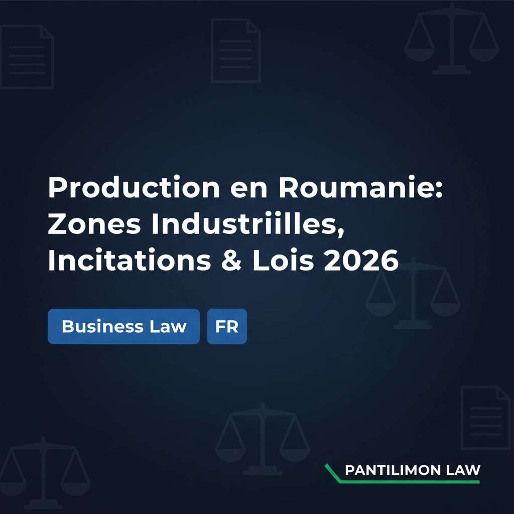 Production en Roumanie: Zones Industrielles, Incitations & Lois 2026