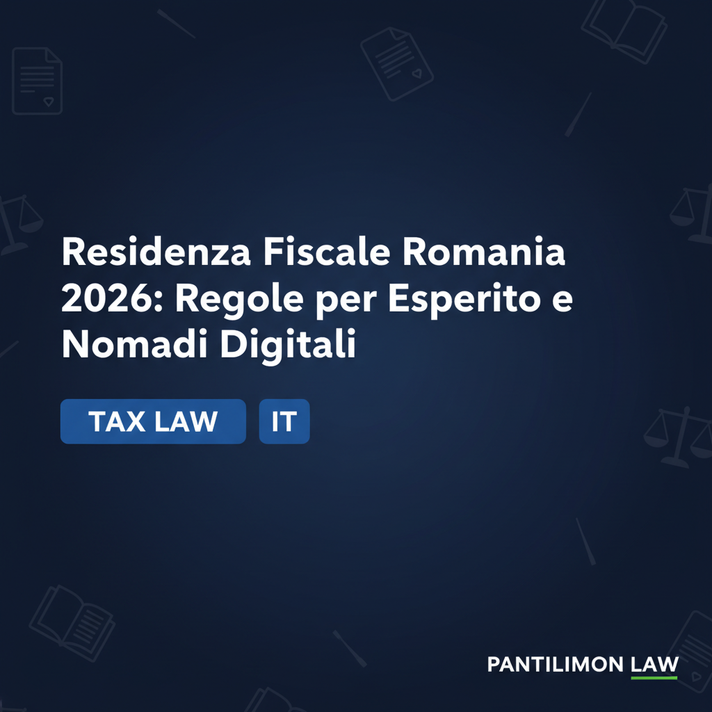 Residenza Fiscale Romania 2026: Regole per Esperti e Nomadi Digitali