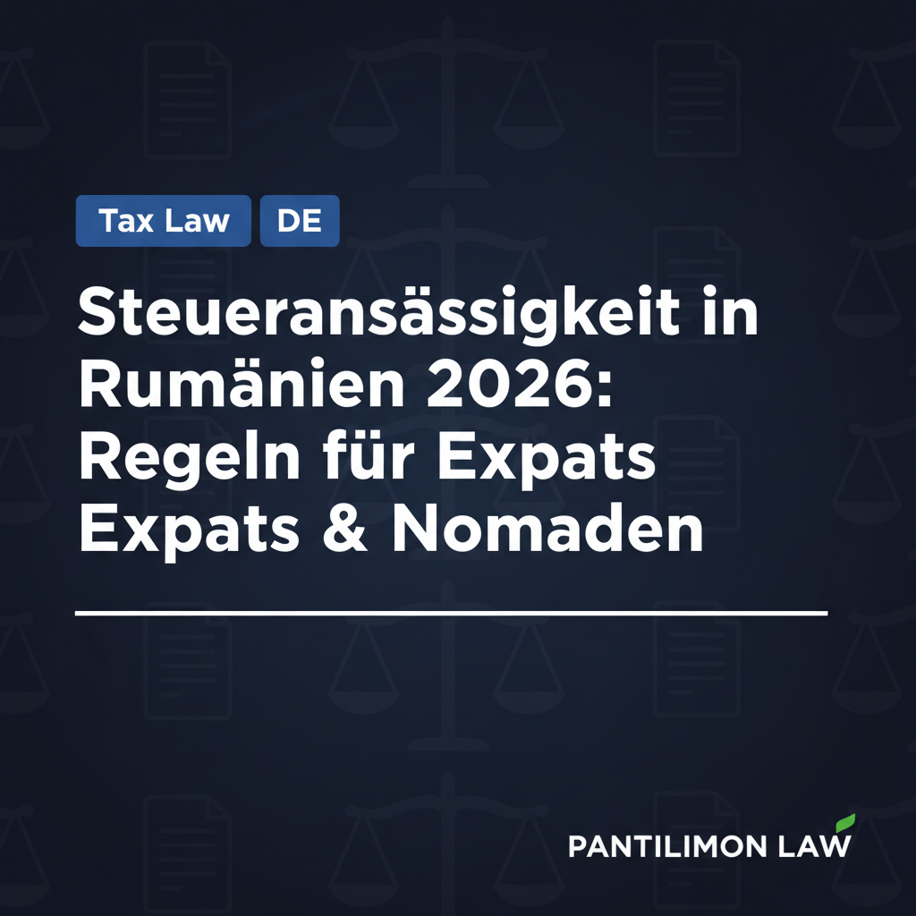 Steueransässigkeit in Rumänien 2026: Regeln für Expats & Nomaden