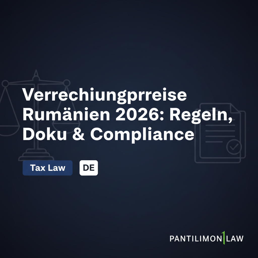 Verrechnungspreise Rumänien 2026: Regeln, Doku & Compliance